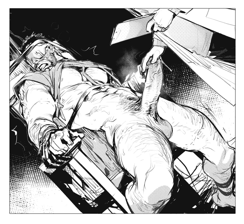 p-3 and char-les (atomic heart) drawn by fukurau