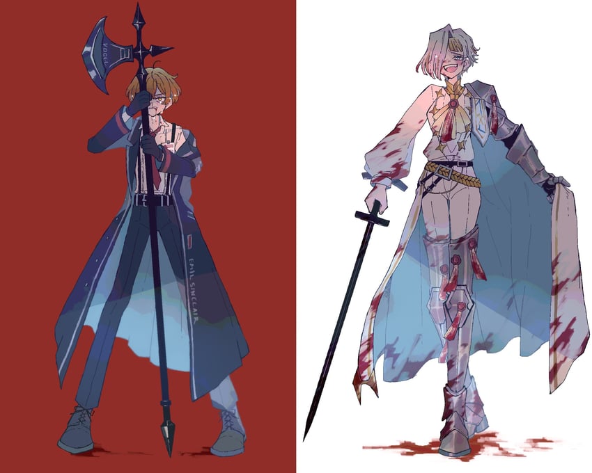 sinclair and kromer (project moon and 1 more) drawn by nito