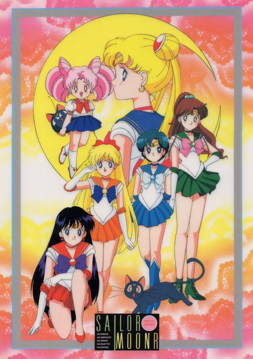 tsukino usagi, sailor moon, mizuno ami, aino minako, hino rei, and 8 more (bishoujo senshi sailor moon and 1 more) drawn by tadano_kazuko