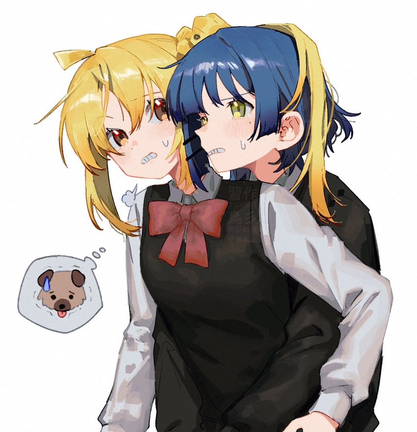 ijichi nijika and yamada ryo (bocchi the rock!) drawn by 100387l
