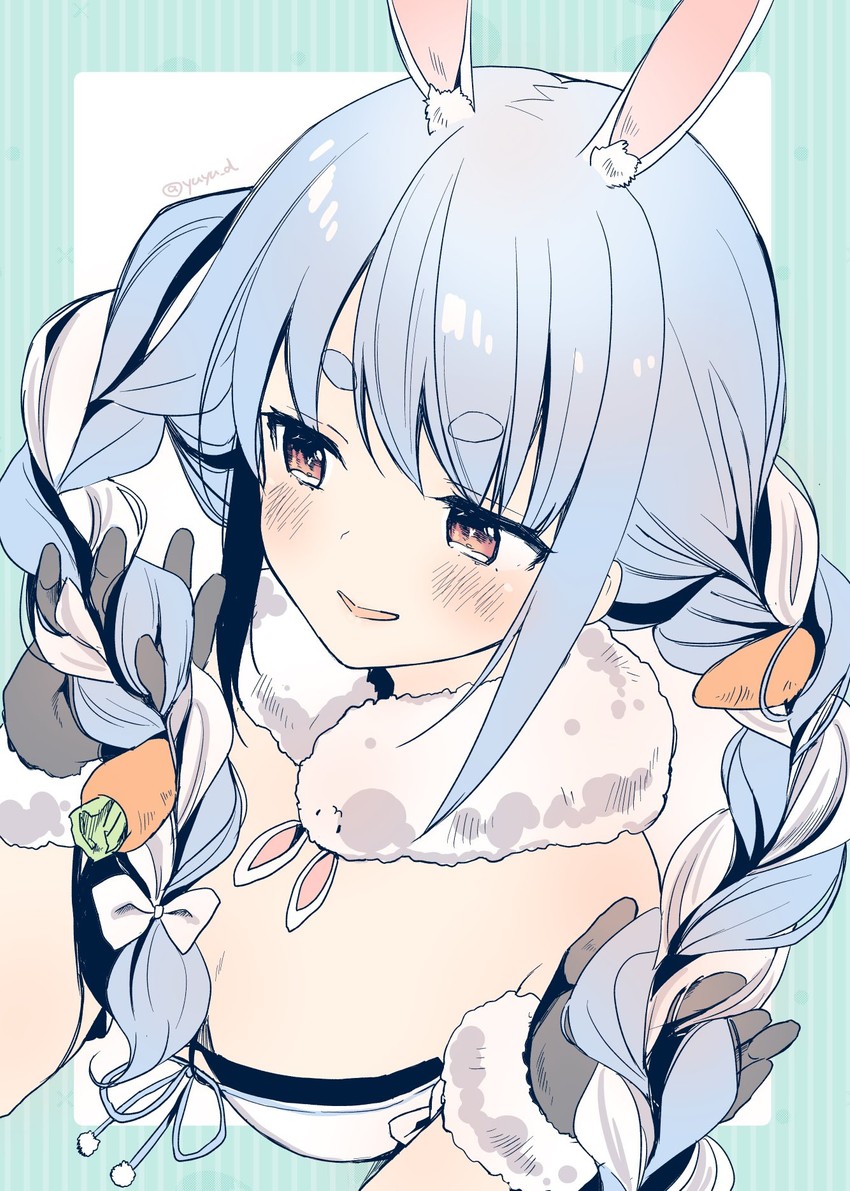 usada pekora and don-chan (hololive) drawn by yu_yu