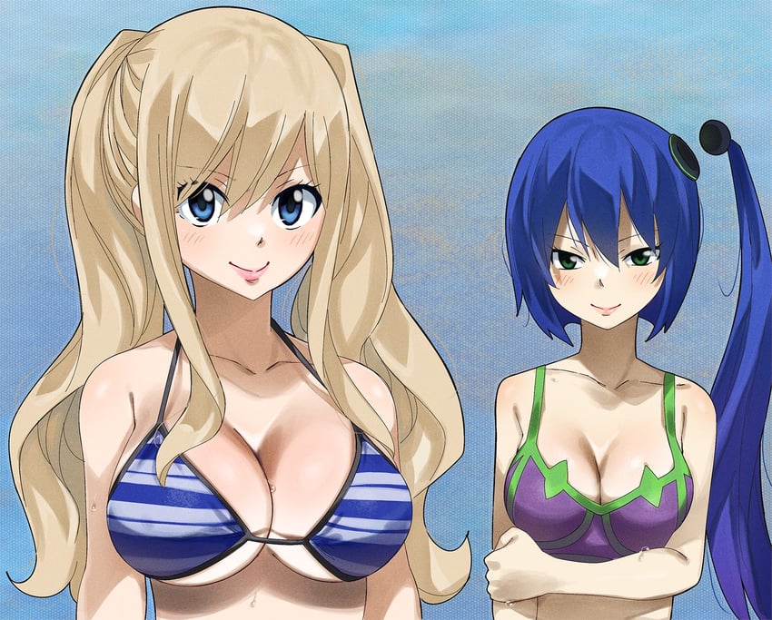 rebecca bluegarden and labilia christy (eden's zero) drawn by gaston18