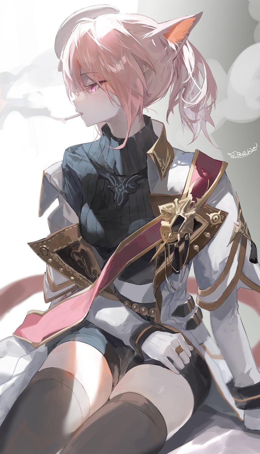 warrior of light (final fantasy and 1 more) drawn by shikina_(mochigushi_)