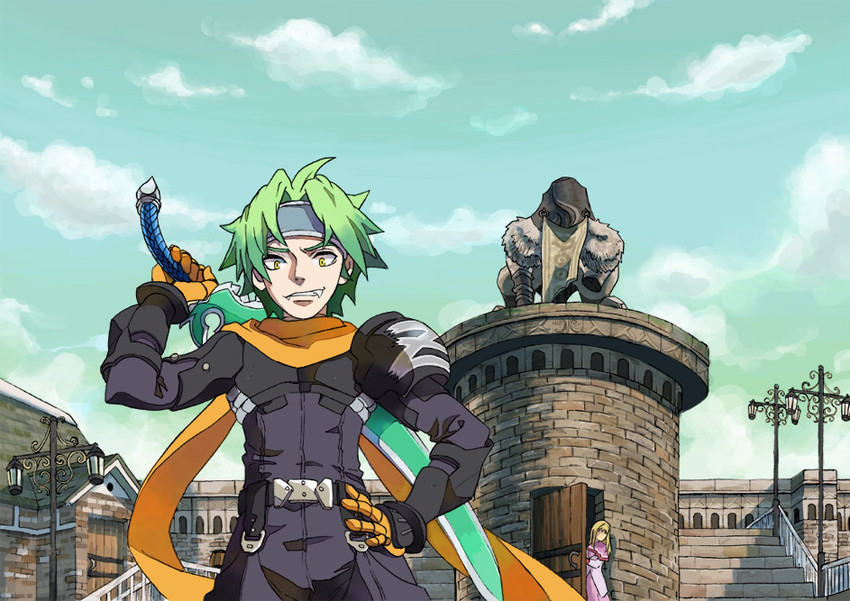 zed and aura (wild arms and 1 more) drawn by kei_(inu_no_ura)