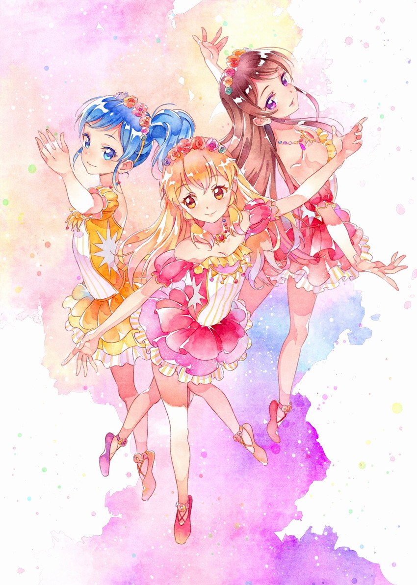 hoshimiya ichigo, kiriya aoi, and shibuki ran (aikatsu!) drawn by katoh_akatsuki
