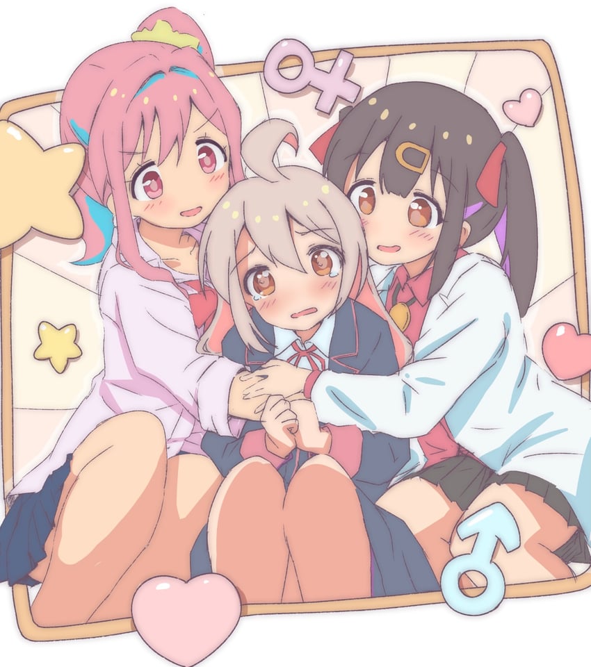 oyama mahiro, oyama mihari, and hozuki kaede (onii-chan wa oshimai!) drawn by unkimo