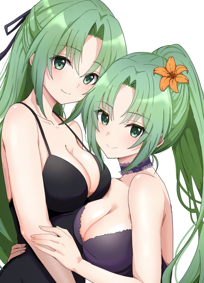 sonozaki mion and sonozaki shion (higurashi no naku koro ni) drawn by yuno_ff