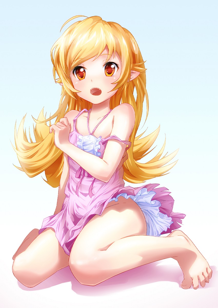 oshino shinobu (monogatari and 1 more) drawn by bun150