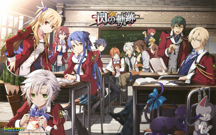 rean schwarzer, fie claussell, alisa reinford, emma millstein, sara valestein, and 7 more (eiyuu densetsu and 2 more)