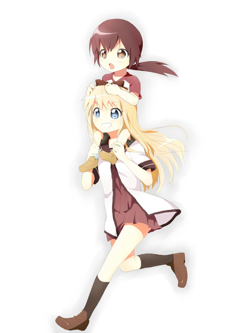 toshinou kyouko and funami yui (yuruyuri) drawn by sakura_ai_ke