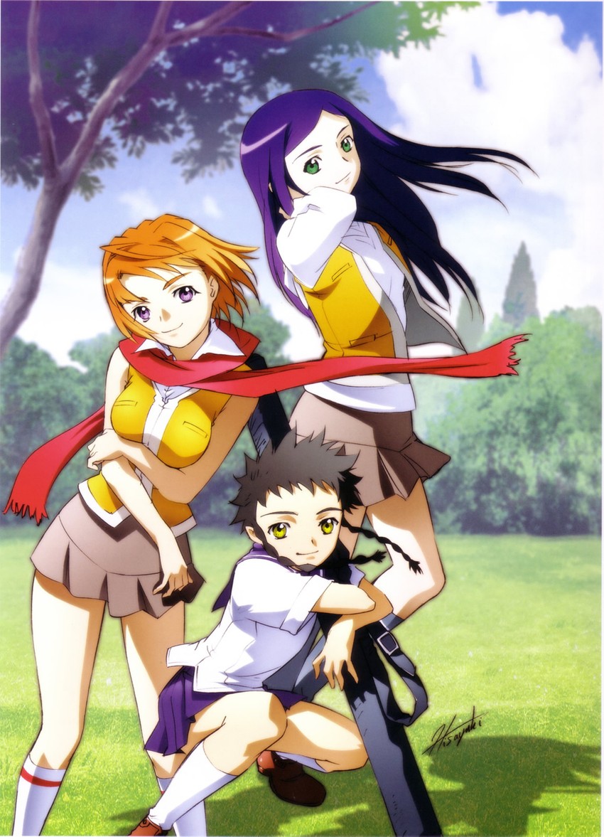 kuga natsuki, tokiha mai, and minagi mikoto (my-hime) drawn by hisayuki_hirokazu