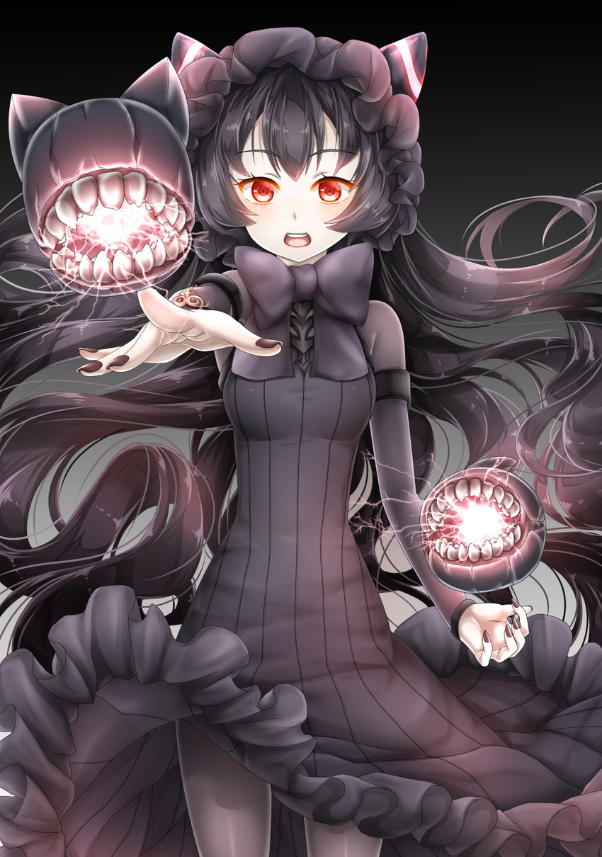 isolated island oni and escort fortress (kantai collection) drawn by baretto_(firearms_1)