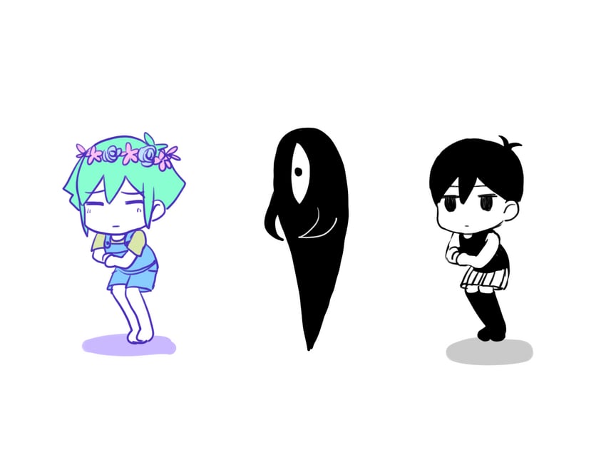 omori, basil, and something (omori) drawn by yutsu