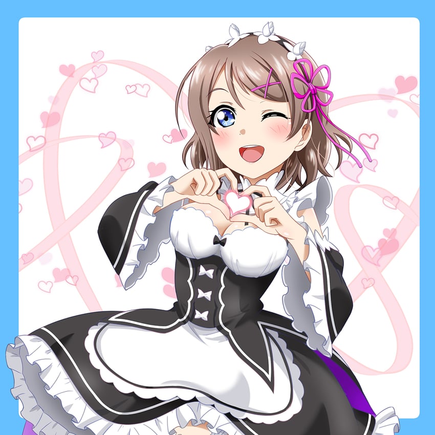 rem and watanabe you (love live! and 2 more) drawn by gx9900wing