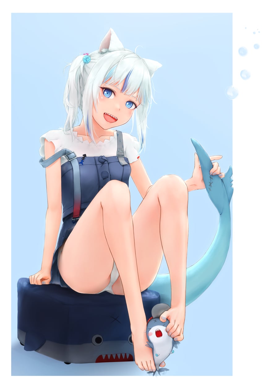gawr gura and bloop (hololive and 1 more) drawn by deepconvict