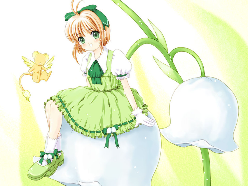 kinomoto sakura and kero (cardcaptor sakura) drawn by takano_hayato