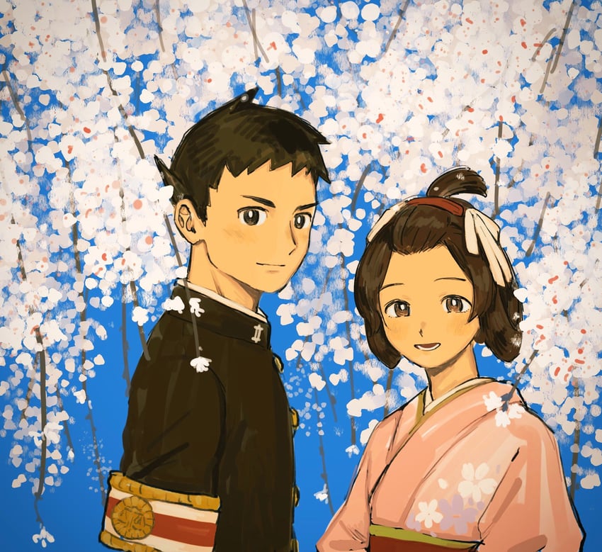 ryunosuke naruhodo and susato mikotoba (ace attorney and 1 more) drawn by renshu_usodayo