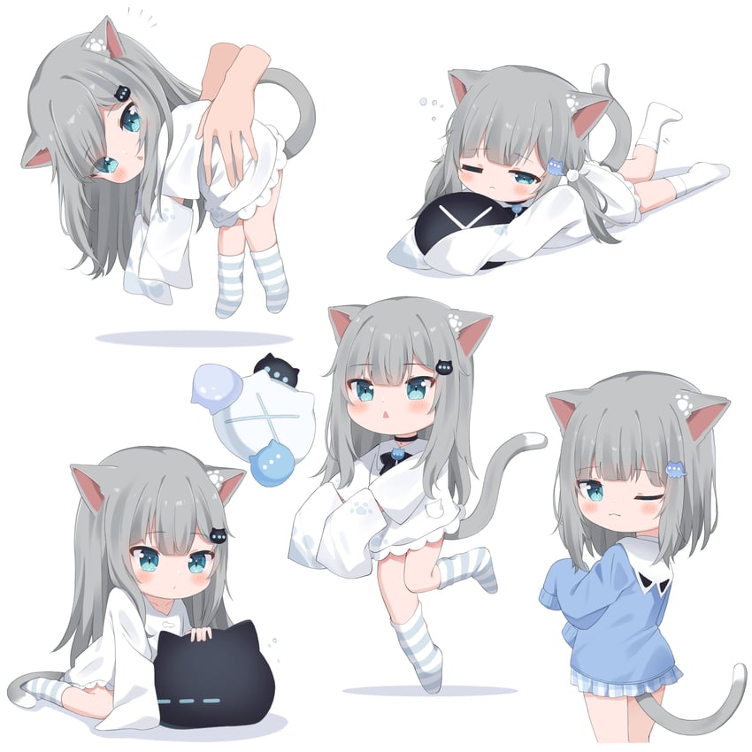 nachoneko and hennyano (indie virtual youtuber) drawn by shinshia_(sinsia_0928)