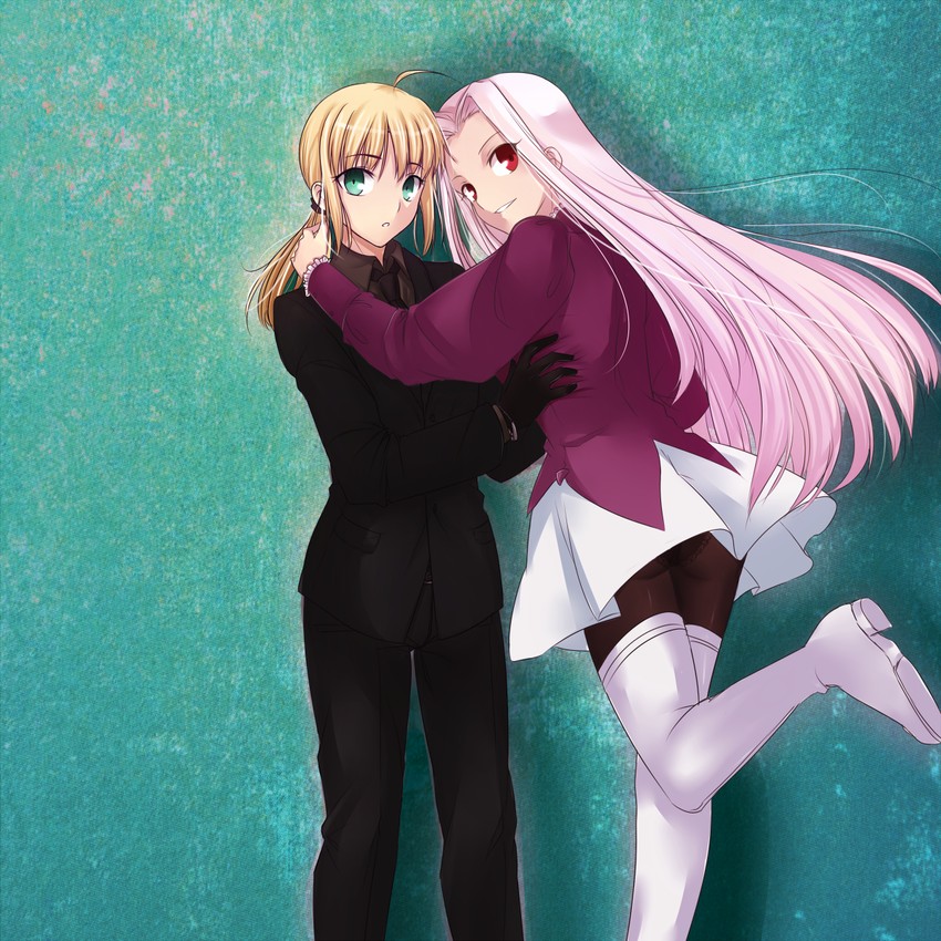 artoria pendragon, saber, and irisviel von einzbern (fate and 1 more) drawn by tusia