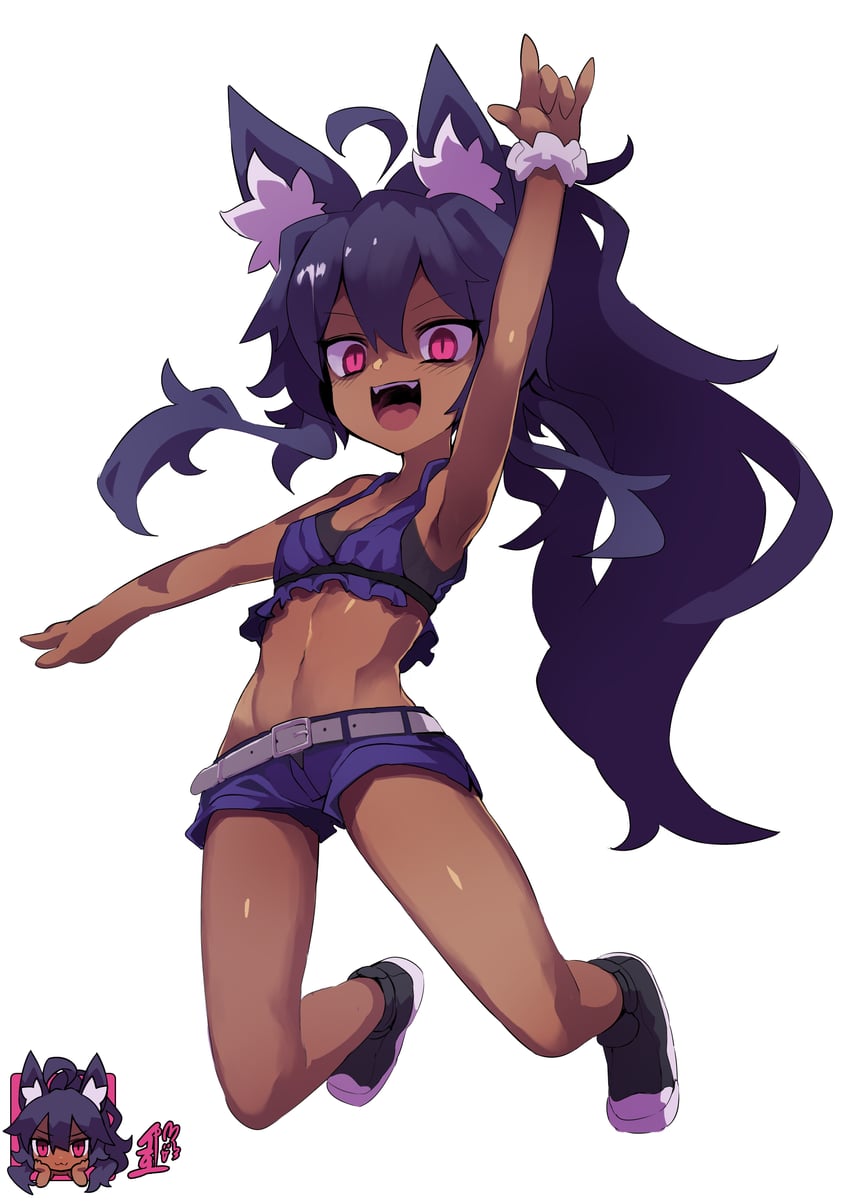 brown kemomimi-chan (original and 1 more) drawn by rtari