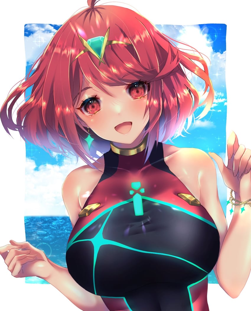 pyra (xenoblade chronicles and 1 more) drawn by misosio_uma