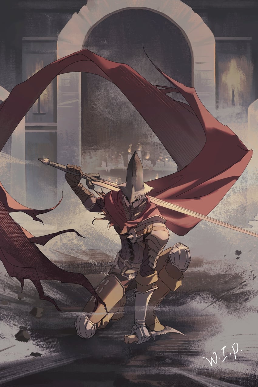 abyss watcher (dark souls and 1 more) drawn by geranbb
