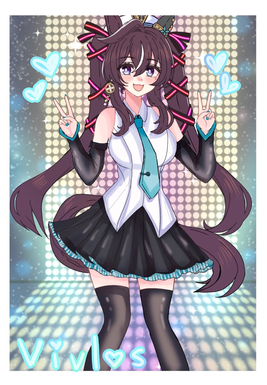 hatsune miku and vivlos (vocaloid and 1 more) drawn by b9pqpy