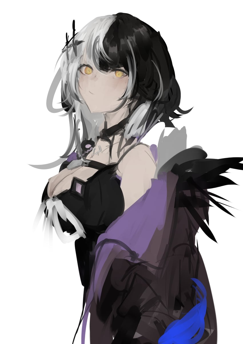shiori novella and yorick (hololive and 1 more) drawn by kakaeru