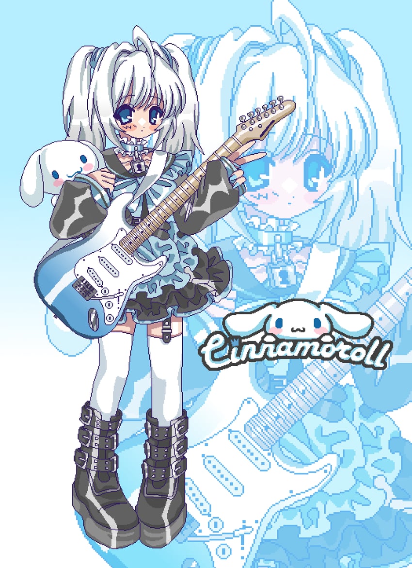 cinnamoroll (sanrio and 1 more) drawn by amnyuixx