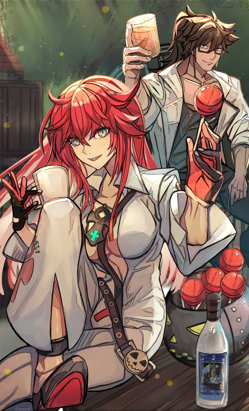 jack-o' valentine, sol badguy, and dorpos (guilty gear and 1 more) drawn by tonyblue2