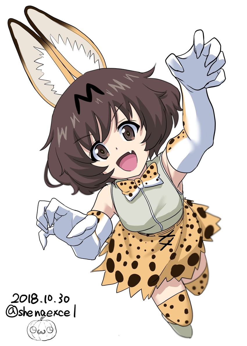 serval and akiyama yukari (girls und panzer and 1 more) drawn by shiina_excel
