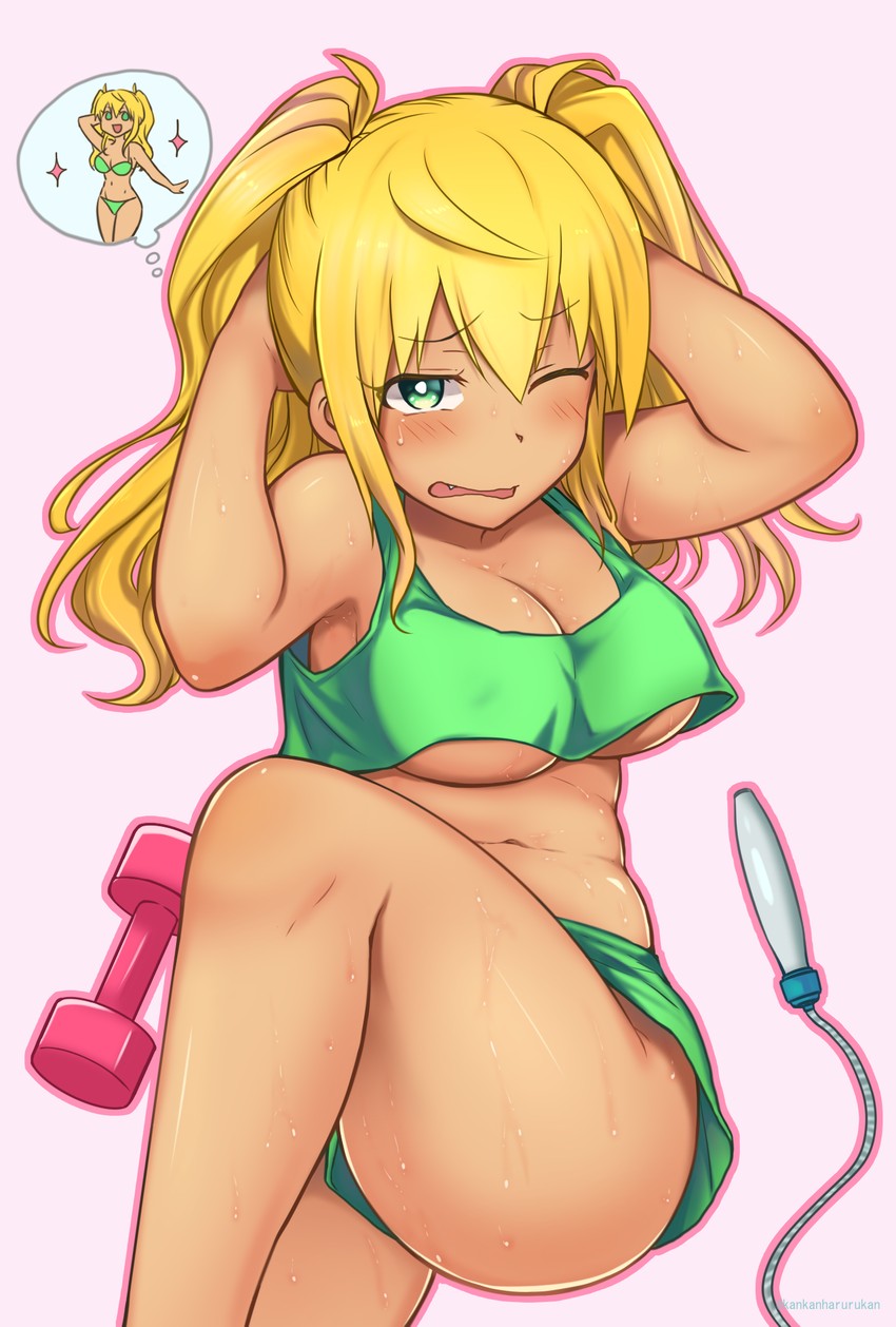 sakura hibiki (dumbbell nan kilo moteru?) drawn by harurukan