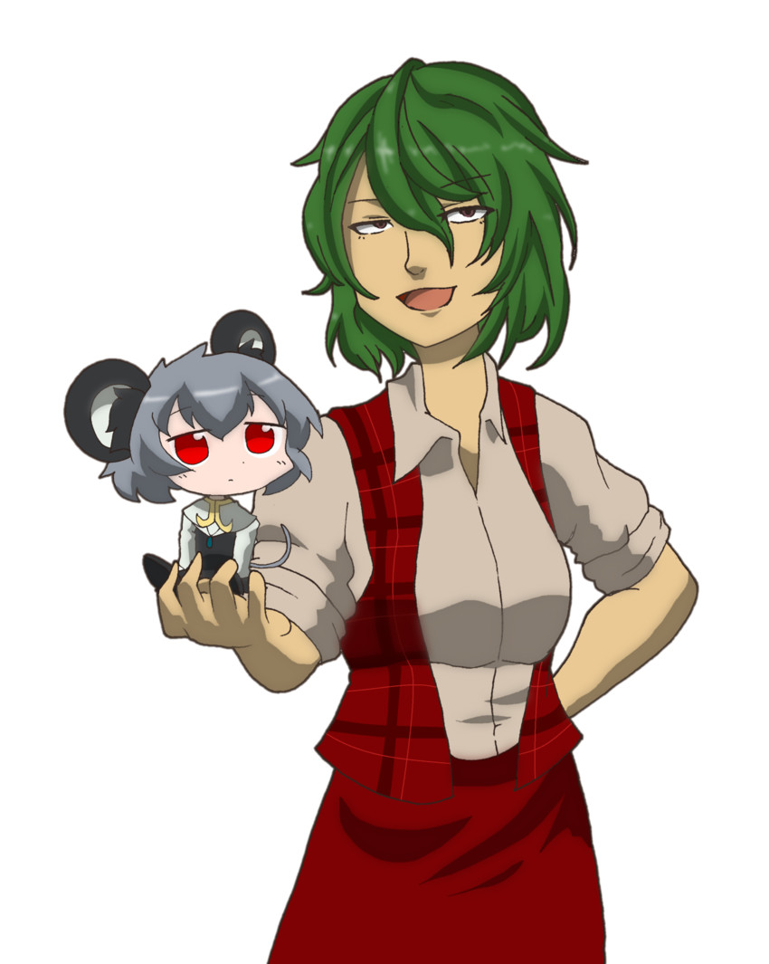 kazami yuuka, nazrin, nyon, and akira (touhou and 1 more) drawn by batzip