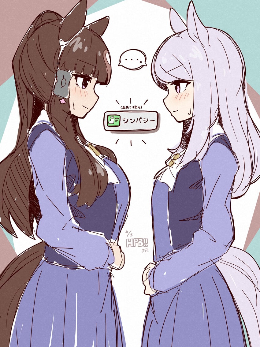 mejiro mcqueen and lucky lilac (umamusume) drawn by jsm_100