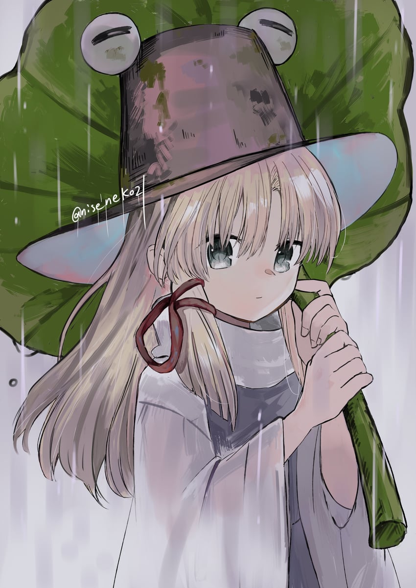 moriya suwako and pyonta (touhou) drawn by niseneko_(mofumofu_ga_ienai)