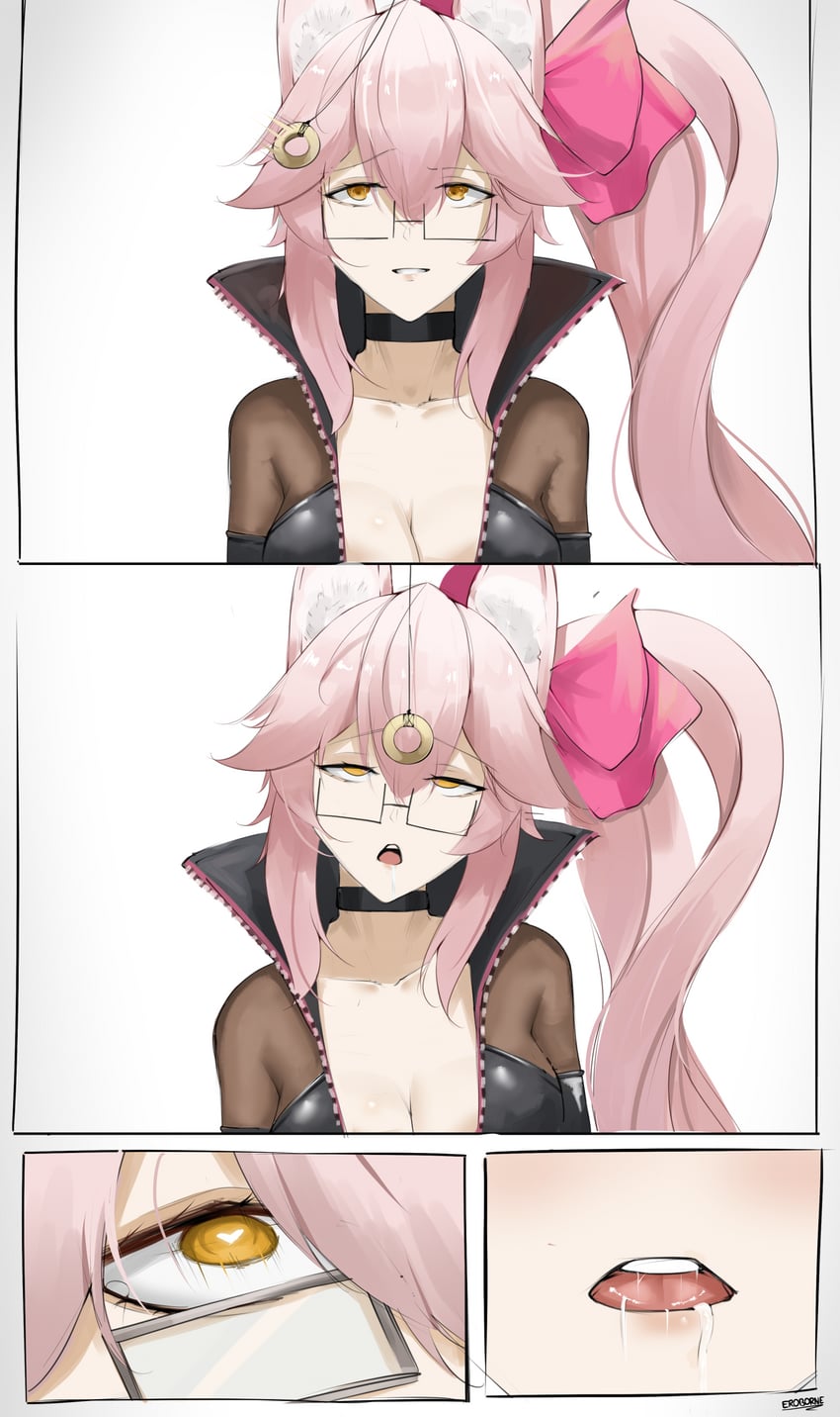 tamamo and koyanskaya (fate and 1 more) drawn by eroborne
