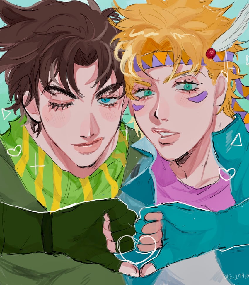 joseph joestar and caesar anthonio zeppeli (jojo no kimyou na bouken and 1 more) drawn by matubaru_chan