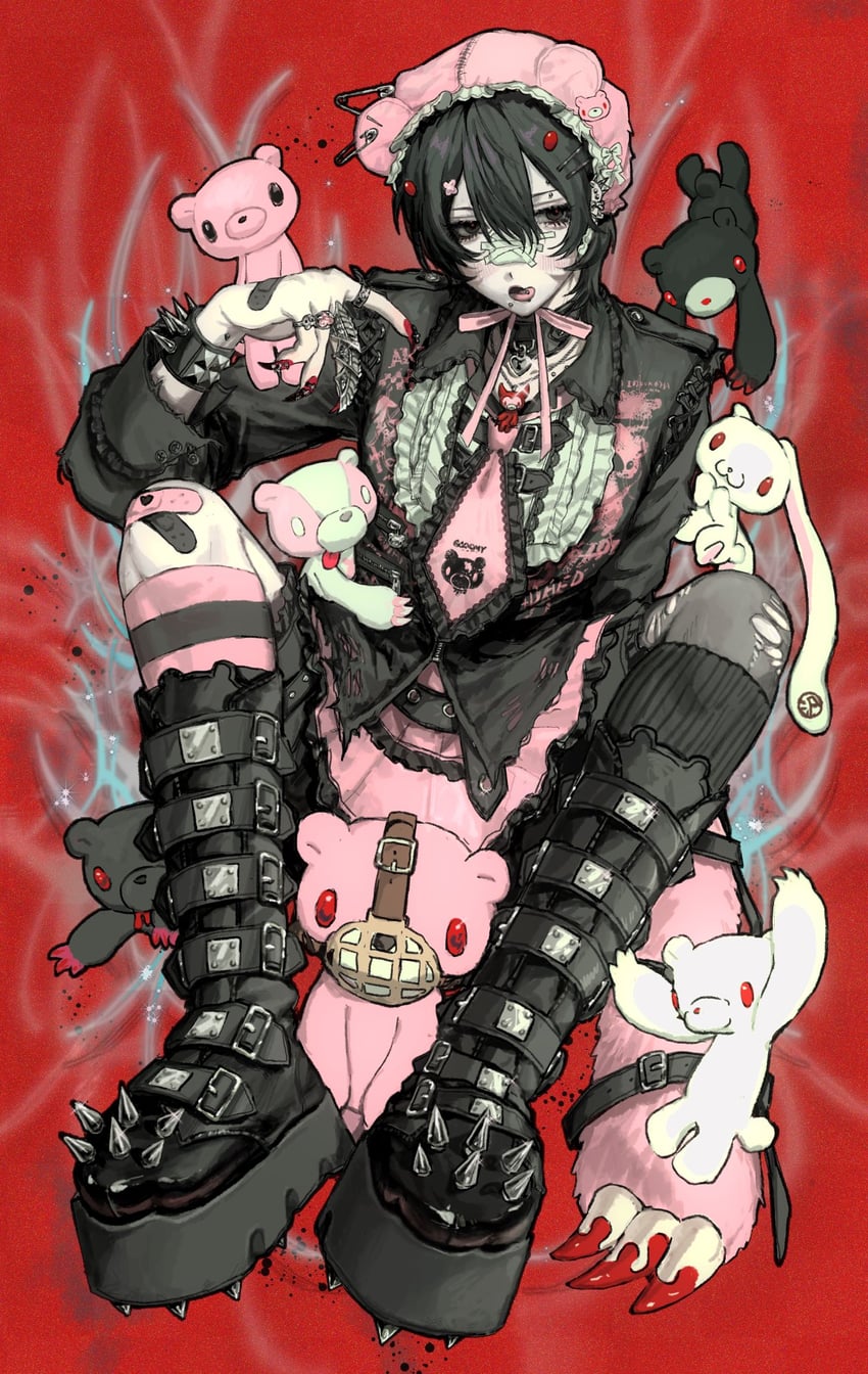 gloomy bear and all-purpose bunny (original and 1 more) drawn by rios14