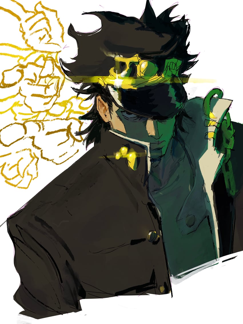 kujo jotaro (jojo no kimyou na bouken and 1 more) drawn by edpan