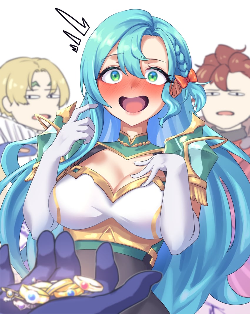 chloe, diamant, alfred, and alear (fire emblem and 1 more) drawn by sher_(imnotsher)