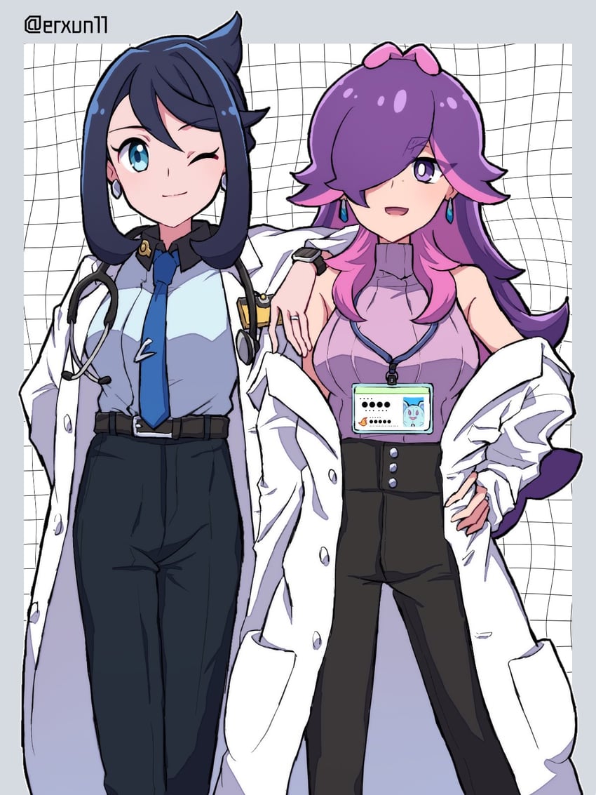 liko, dot, and nidothing (pokemon and 1 more) drawn by nihiro_(erxun11)