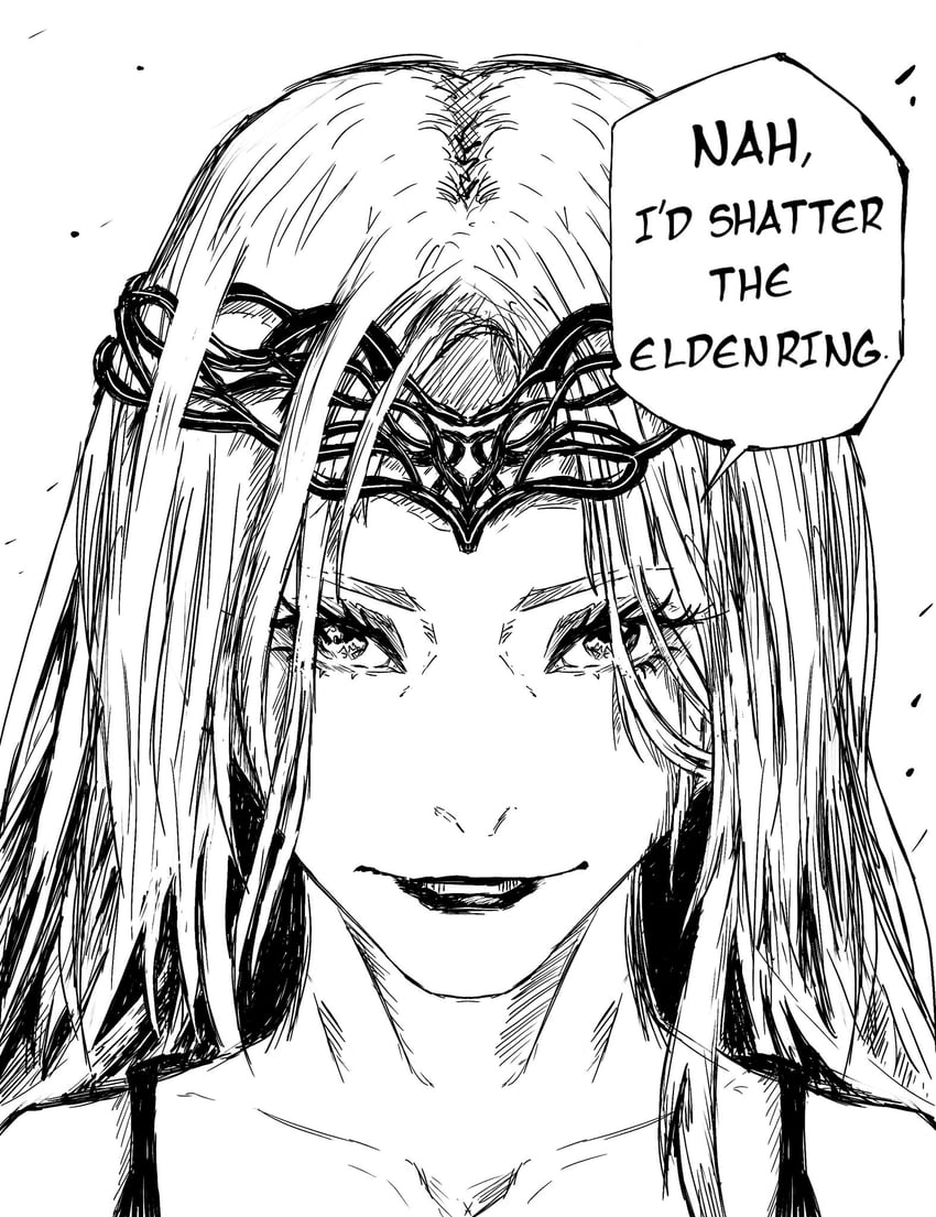 queen marika the eternal (jujutsu kaisen and 1 more) drawn by 00osamio00