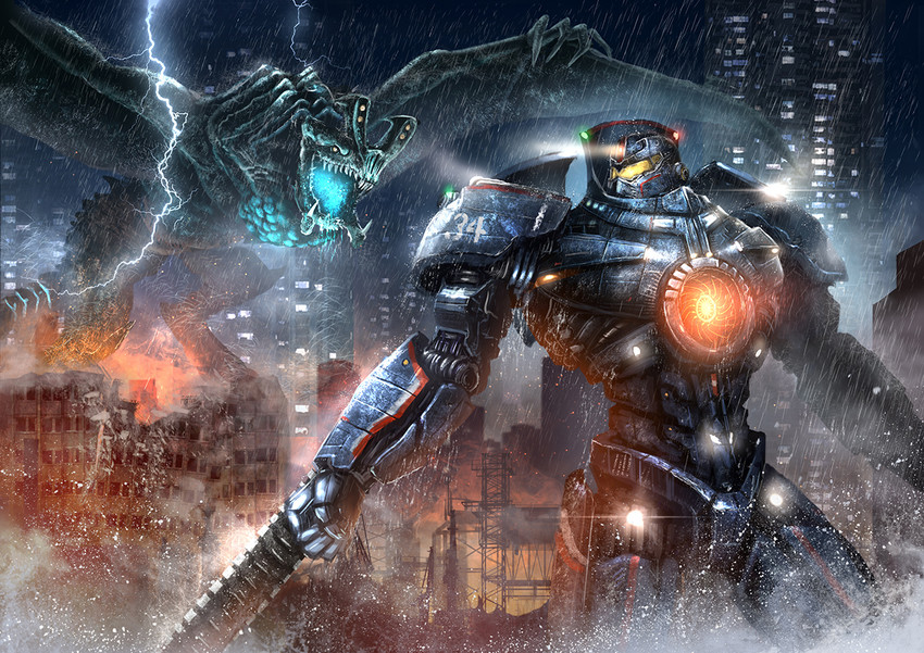 gipsy danger and otachi (pacific rim) drawn by azul_(ze-l)