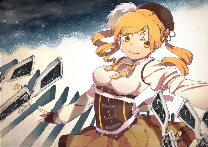 tomoe mami (mahou shoujo madoka magica) drawn by towtow_redoland
