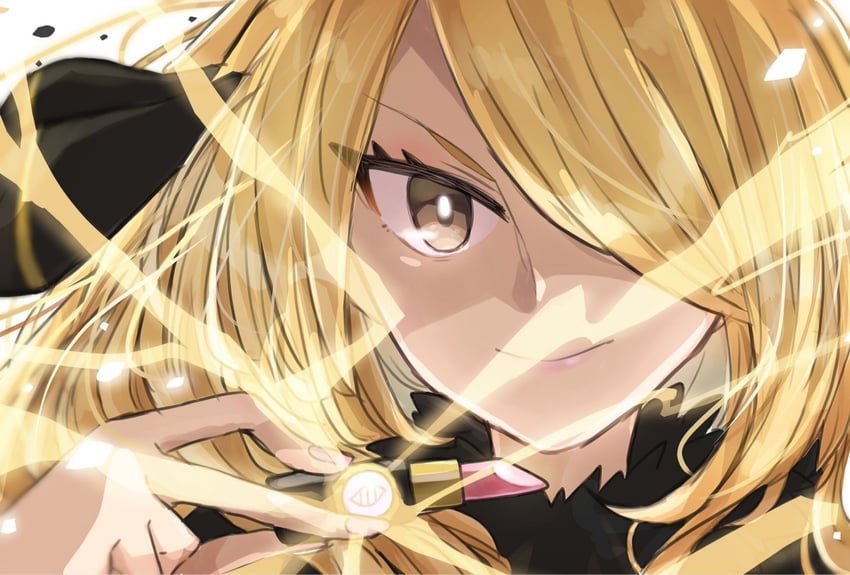 cynthia (pokemon and 1 more) drawn by nanakusa_yomogi