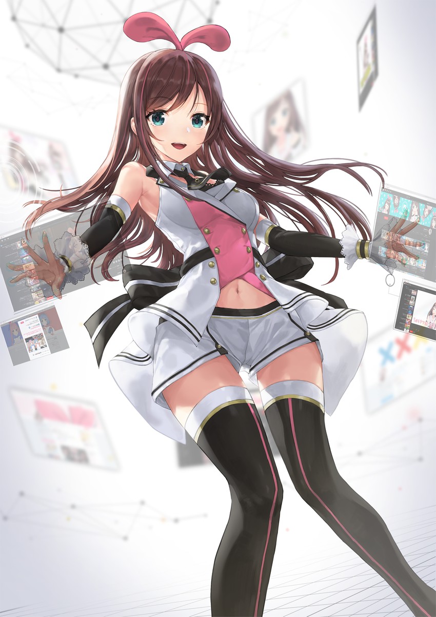 kizuna ai (kizuna ai inc. and 1 more) drawn by bangosu