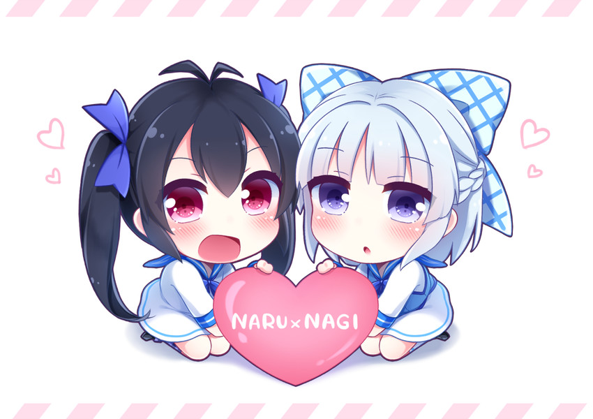 kobotoke nagi and hakobe naru (chunithm and 1 more) drawn by sanotsuki