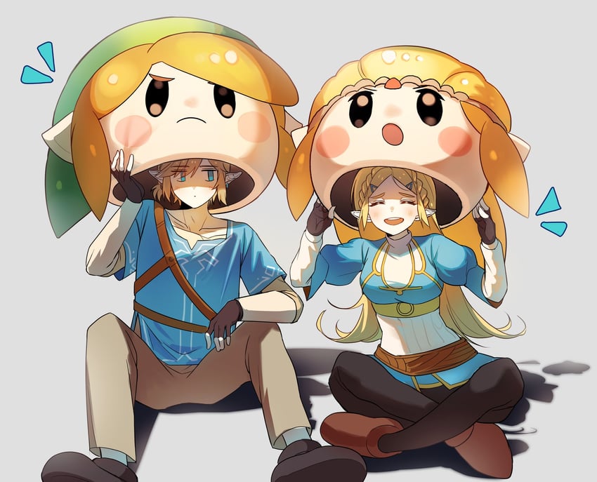 link and princess zelda (the legend of zelda and 2 more) drawn by nintendomylife