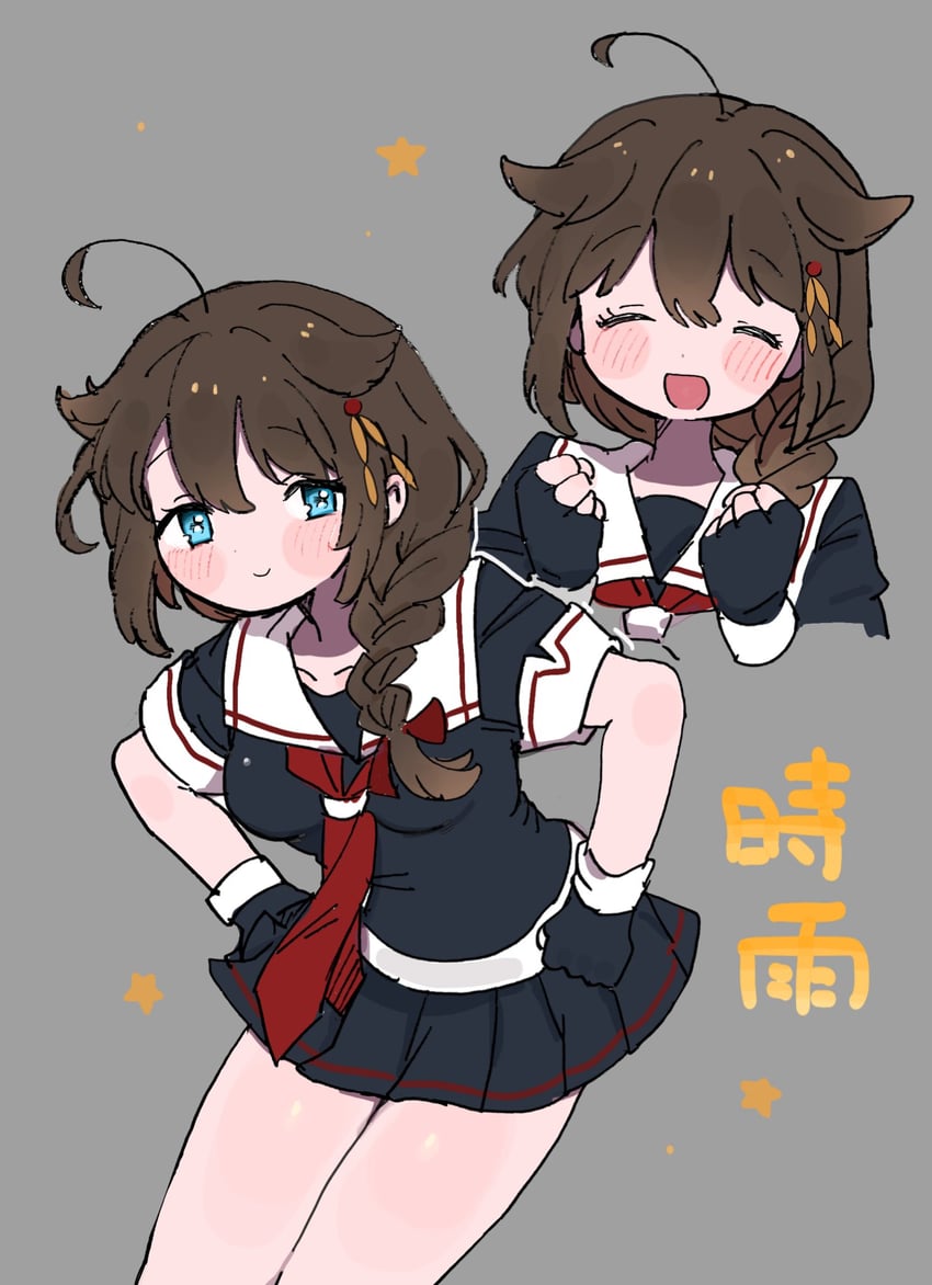shigure and shigure kai ni (kantai collection) drawn by 010mzam