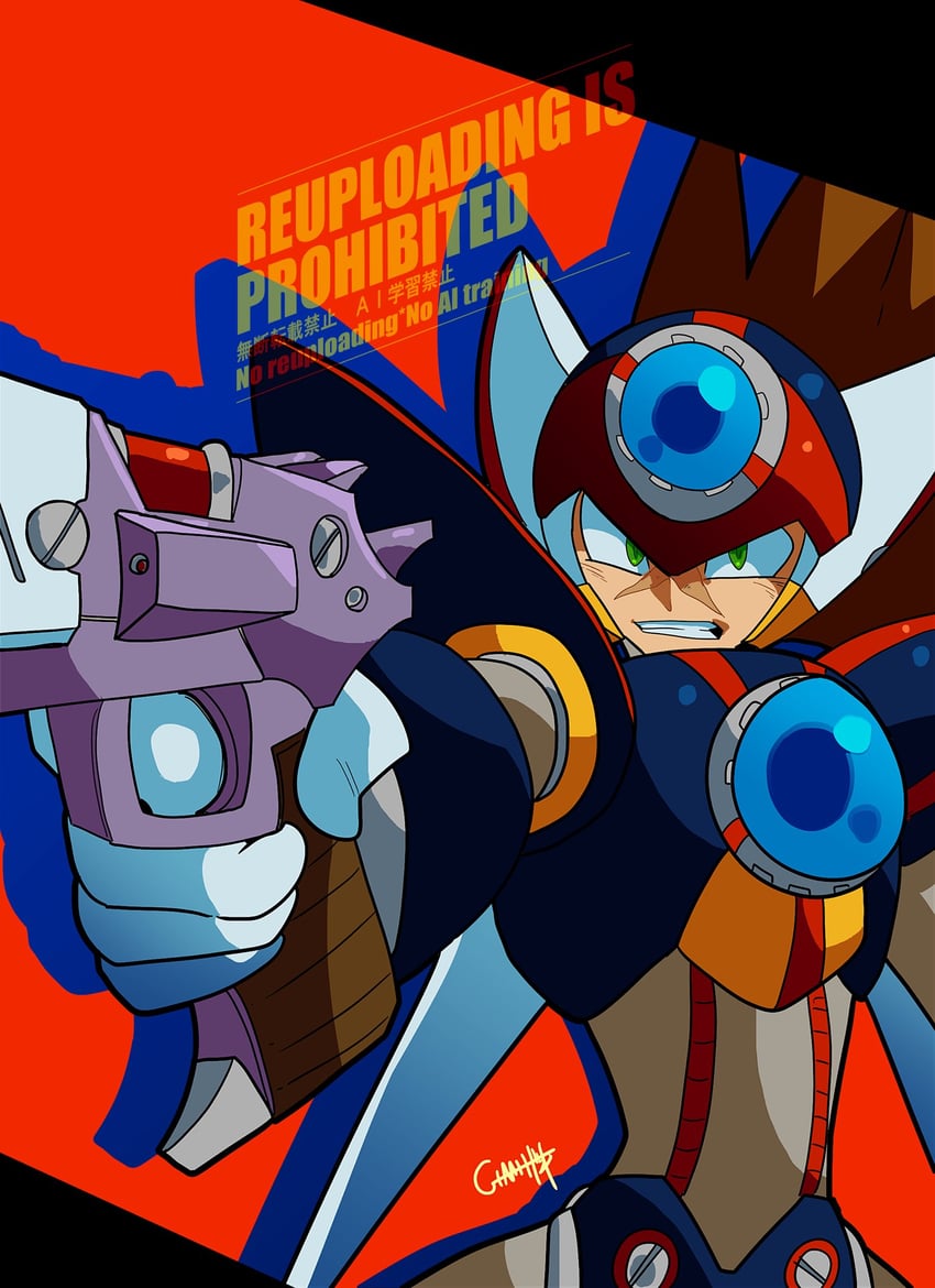 axl (mega man and 1 more) drawn by forte99919